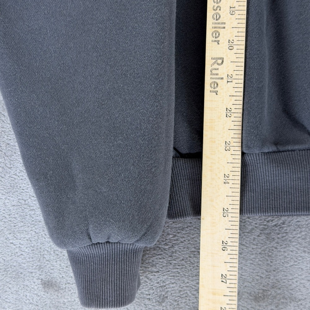 Edikted Womens Charcoal Grey Pink Bow Sleeve Fleece Hoodie Sweatshirt Small - Picture 6 of 11